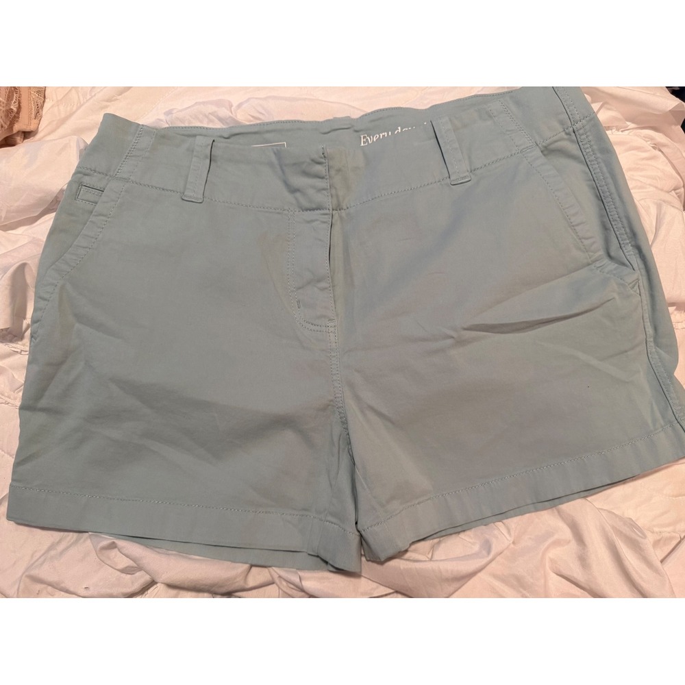 Vineyard Vines Every Day Chino Shorts Light Blue Women 8 Whale Logo Preppy Twill